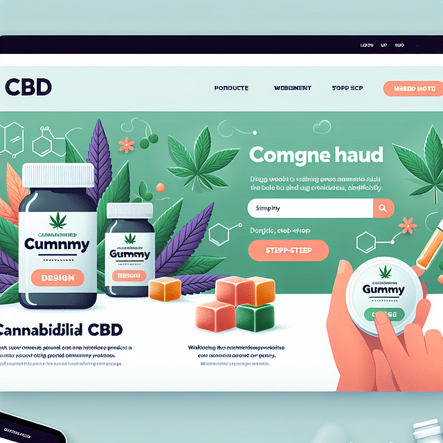 Website homepage of a CBD gummy brand