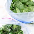 baby spinach leaves in a bag