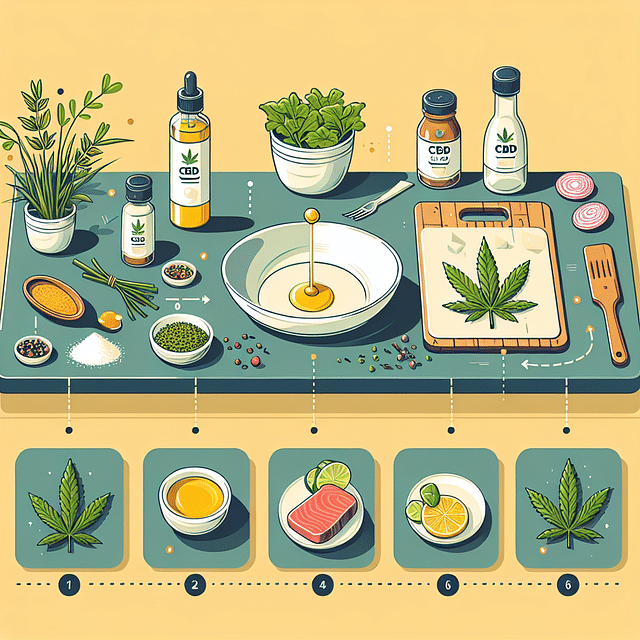 garnishing a dish to mask CBD oil taste