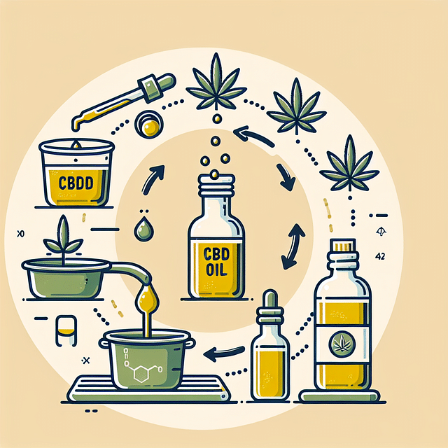 CBD oil being mixed with olive oil