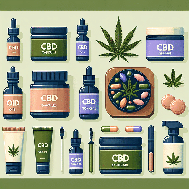 variety of CBD products