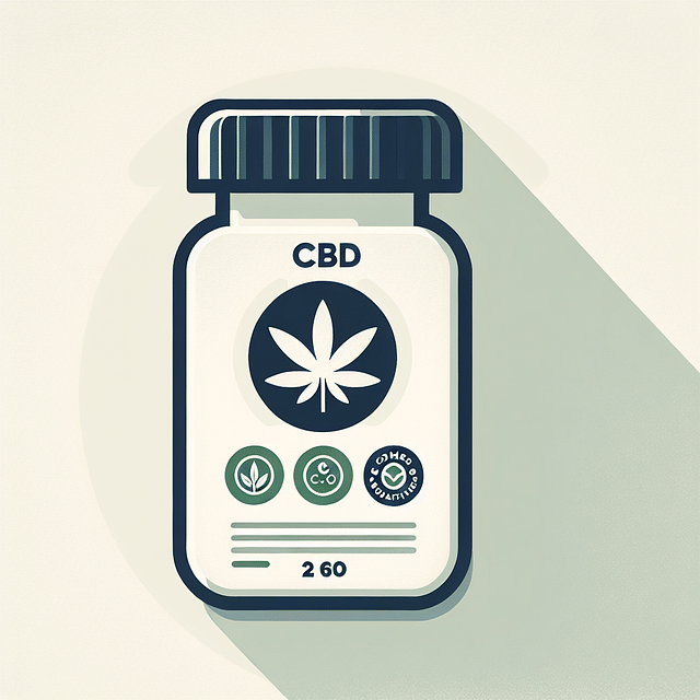 CBD product with eco-certification labels