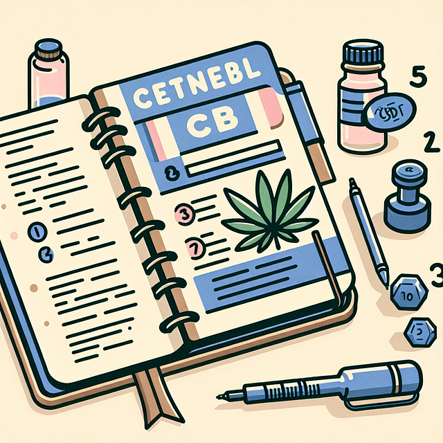 fitness journal with CBD notes