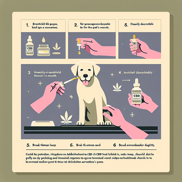 administering CBD tincture to a pet's mouth