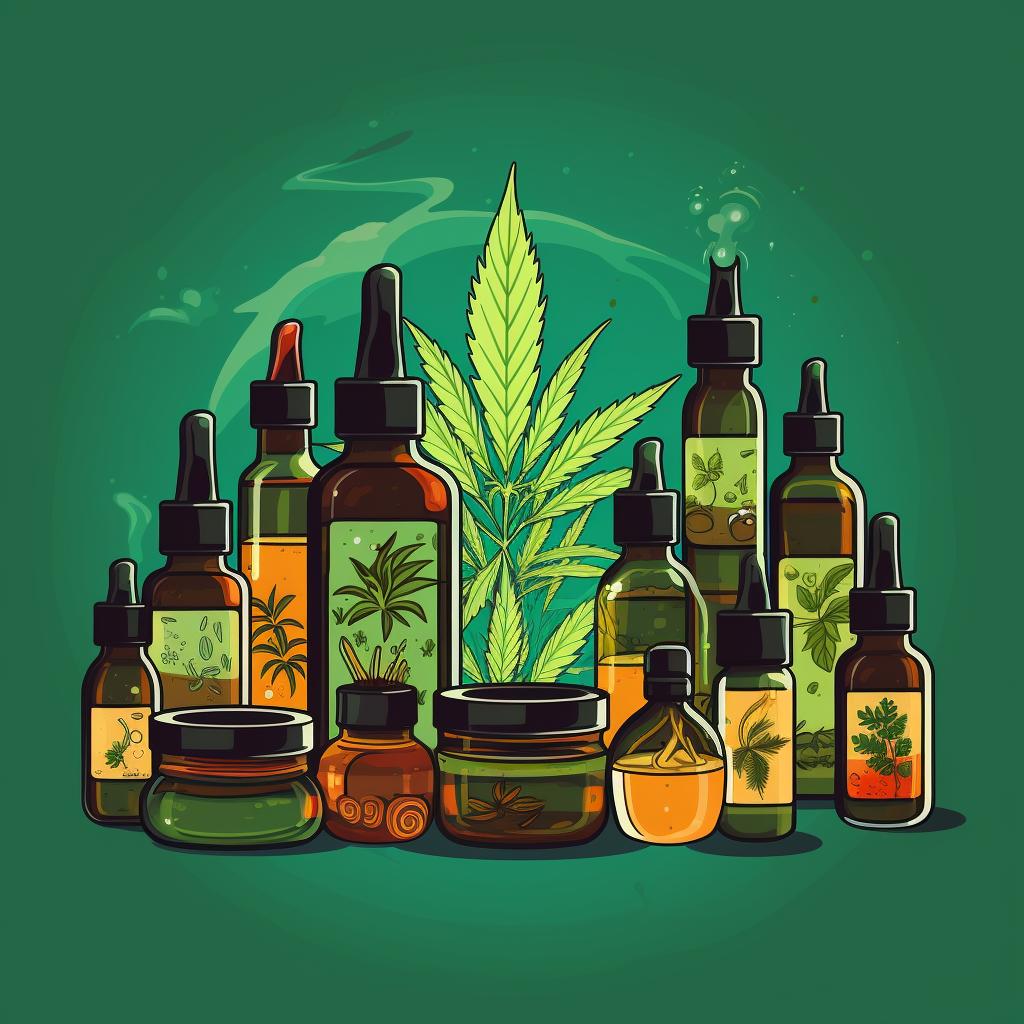 A selection of high-quality CBD oils and tinctures.