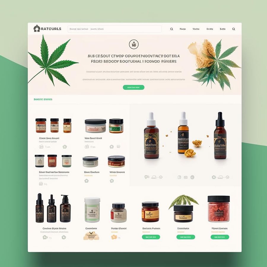 A screenshot of the directory page showing various CBD product categories